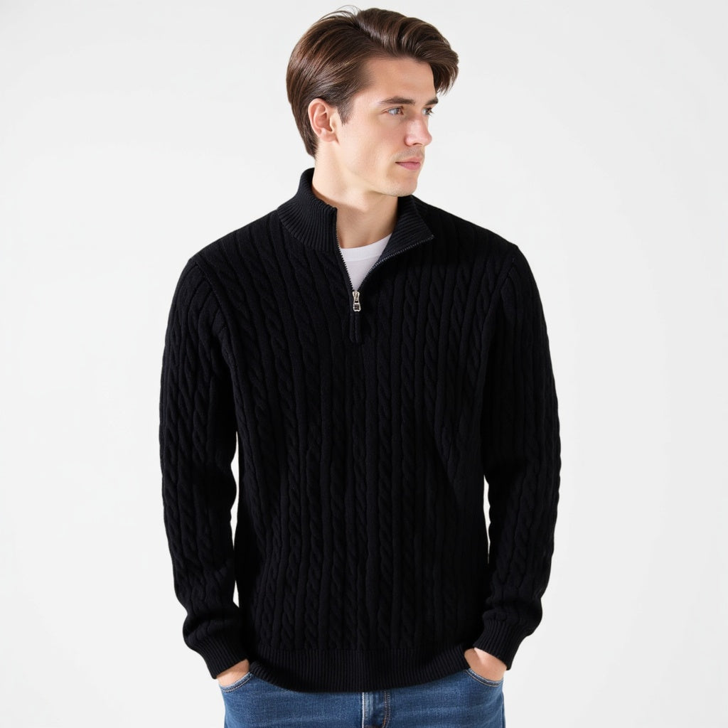 Valnero Cable Zip Sweater