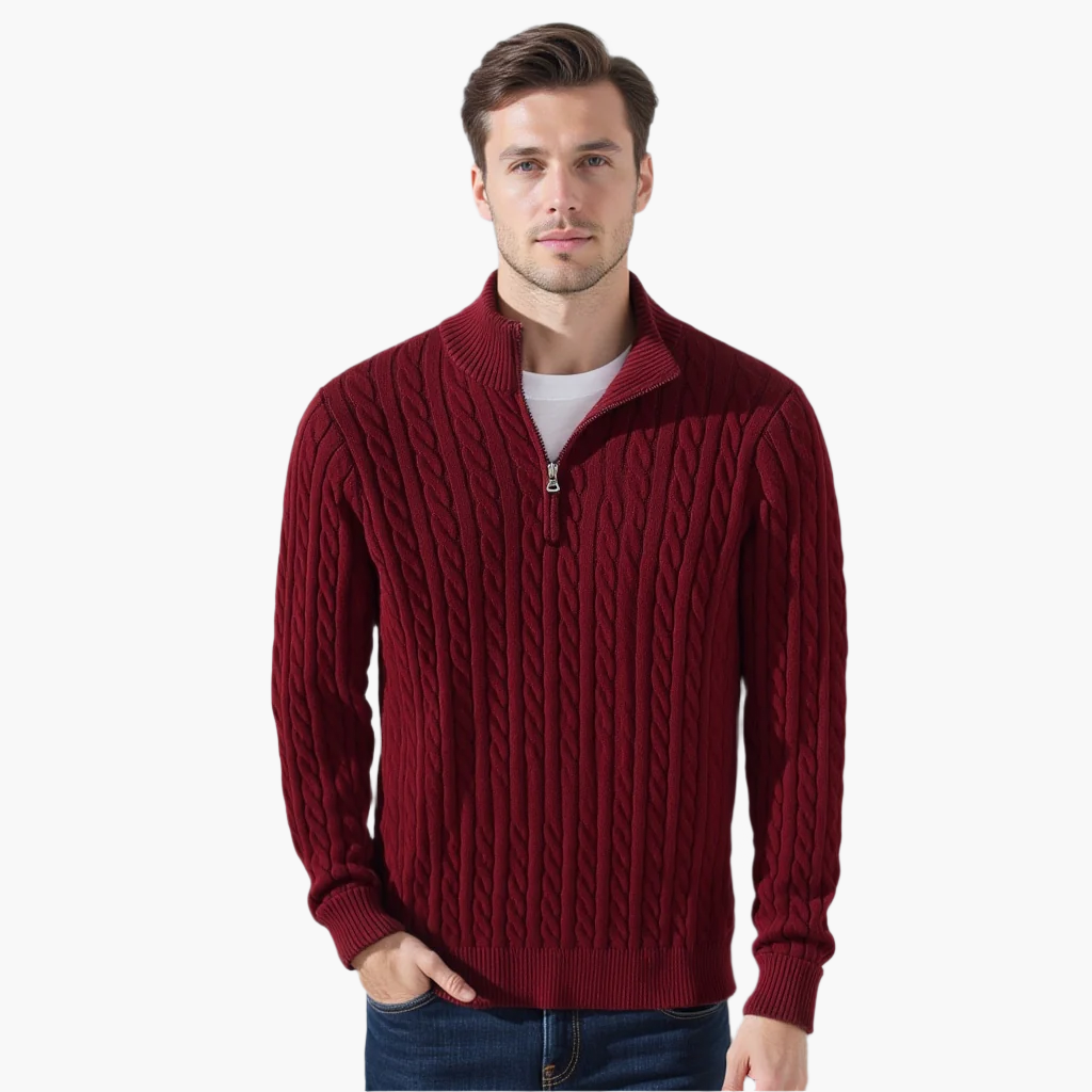 Valnero Cable Zip Sweater