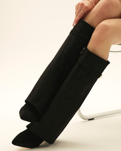 Klave Suede Knee High Boots