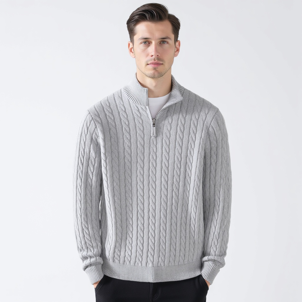 Valnero Cable Zip Sweater