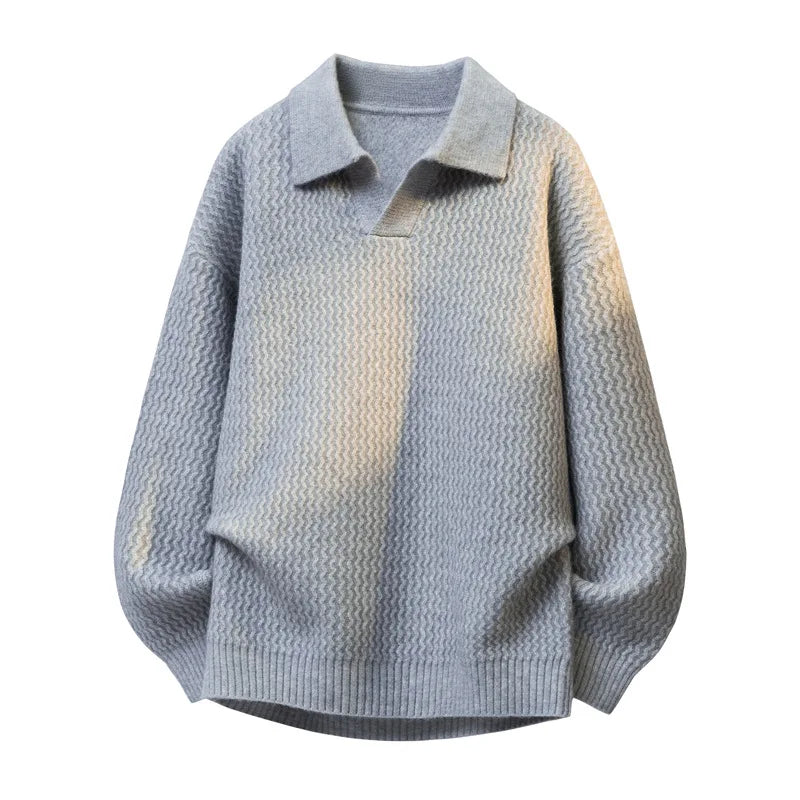 Mavio Relaxed Collar Sweater