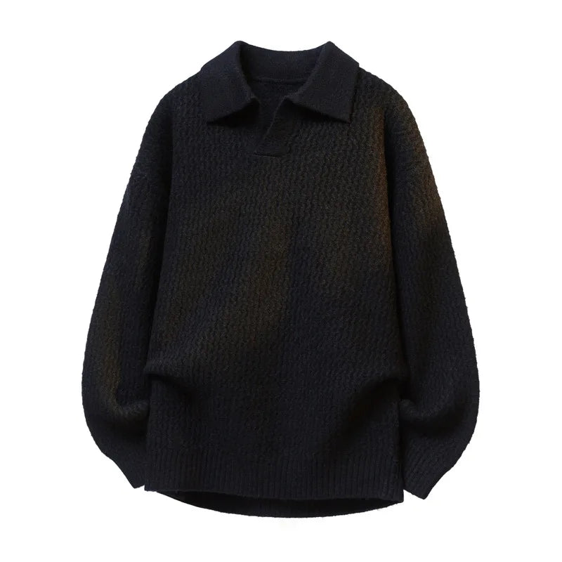 Mavio Relaxed Collar Sweater