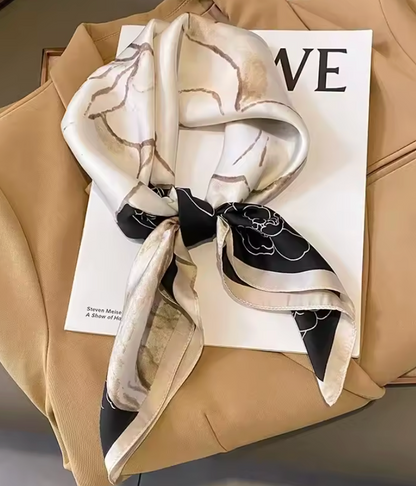 Luxury Design Print Silk Square Scarf