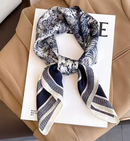 Luxury Design Print Silk Square Scarf