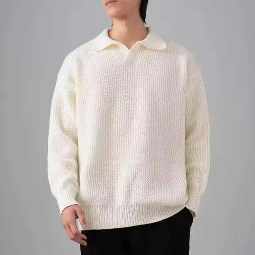 Mavio Relaxed Collar Sweater