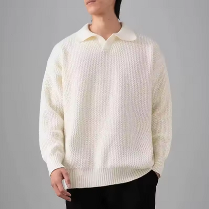 Mavio Relaxed Collar Sweater