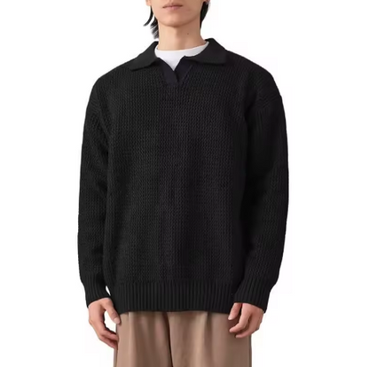 Mavio Relaxed Collar Sweater