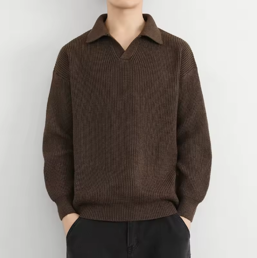 Mavio Relaxed Collar Sweater