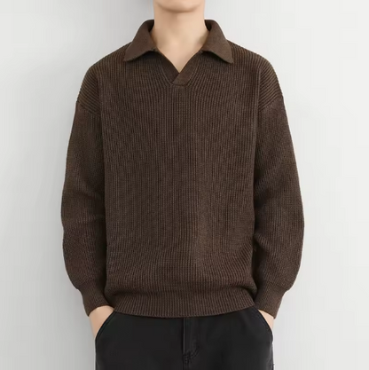 Mavio Relaxed Collar Sweater